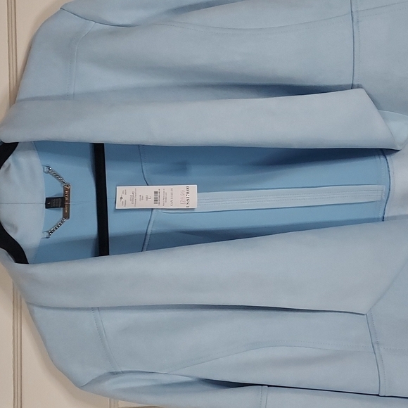 WHBM Faux Suede Drape Front Jacket - Picture 7 of 12